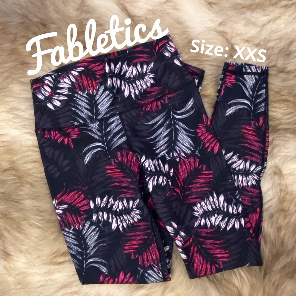 ❌SOLD Fabletics High Waisted Printed PowerHold XXS